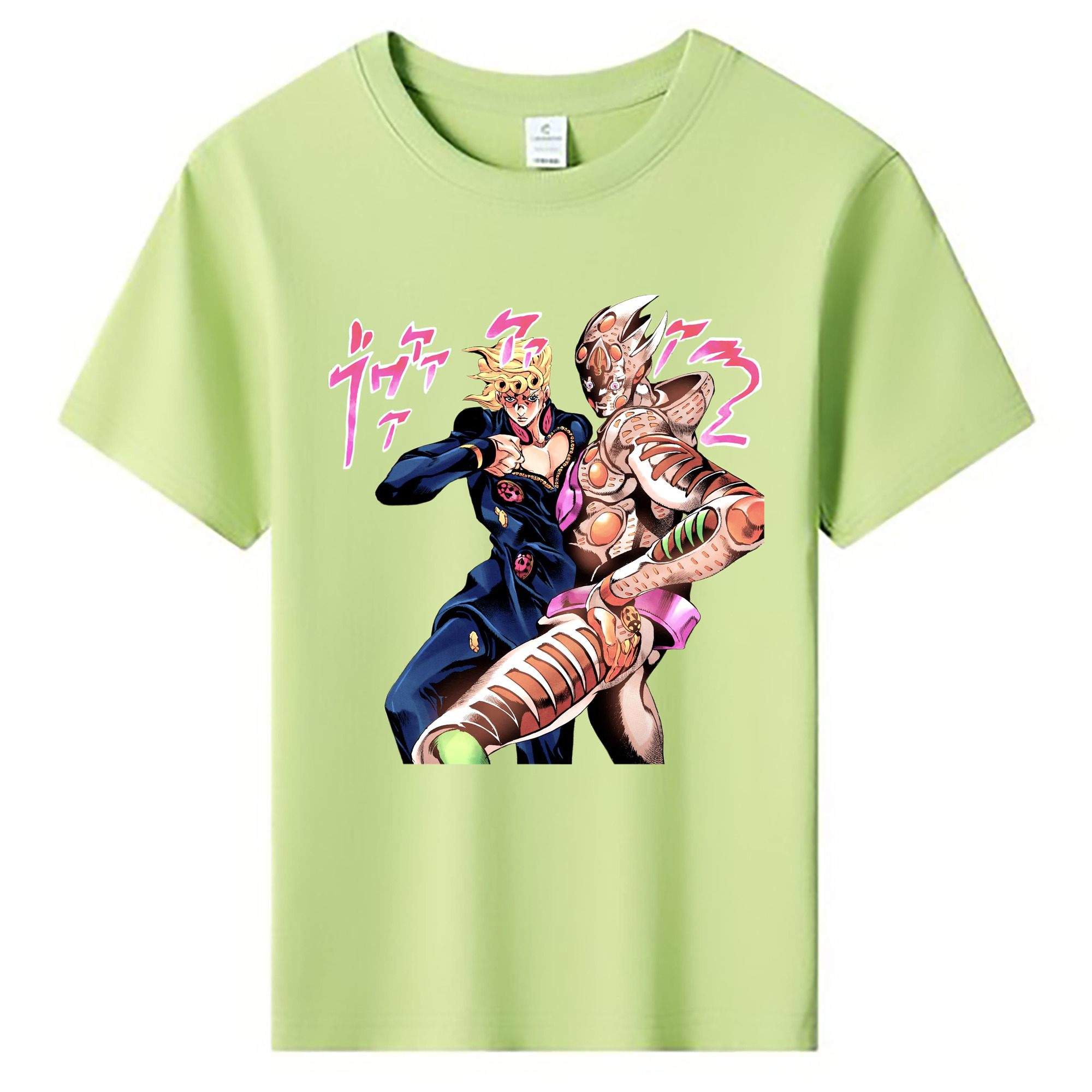 （画像用） ジョジョの奇妙な冒険 ジョルノ?ジョバァーナ JoJo's Bizarre Adventure Giorno Giovanna 綿100％キッズTシャツ（フロントプリント）